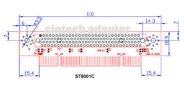 high quality PCI 32bits riser card 1U